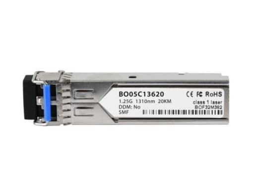 BlueOptics SFP-1G-LX-20KM-DE-BO, Fiberoptik, 1250 Mbit/s, SFP, LC, LX, 20000 m