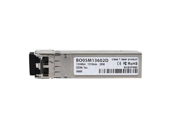 Kompatibler Cisco GLC-GE-100FX BlueOptics© BO05M13602D SFP Transceiver, LC-Duplex, 100BASE-FX, Multimode Fiber, 1310nm, 2KM, DDM, 0°C/+70°C, SGMII, G