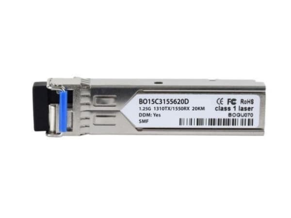 BlueOptics SFP-BXU35-20KM-SS-BO, Fiber optisk, 1250 Mbit/s, SFP, LC, 9/125 µm, BX-U