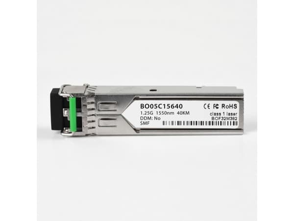 BlueOptics SFP-GIG-LH40-BO, Fiberoptisk, 125 Mbit/s, SFP, LC, 40000 m, 1550 nm