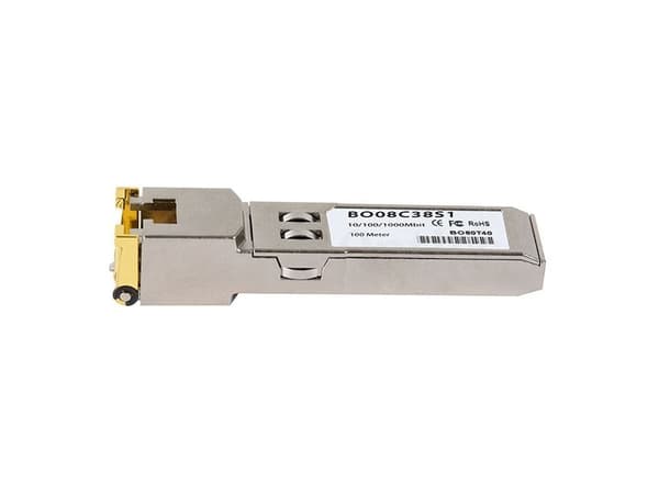 BlueOptics BO08C38S1, Fiber optisk, 1000 Mbit/s, SFP, 100 m, 1000BASE, Sølv