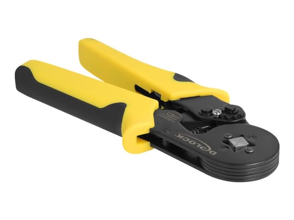 Delock - Krampeverktøy - for crimping wire end ferrules self-adjusting - square - svart, gul