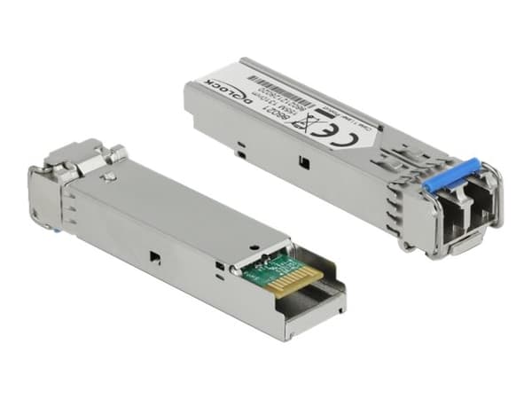 Delock - SFP (mini-GBIC) transceivermodul - 100Mb LAN - 100Base-FX - LC-enkeltmodus - opp til 20 km - 1310 nm