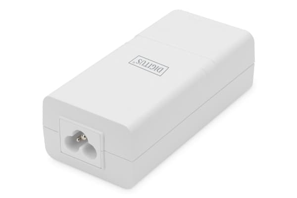 DIGITUS - Strøminjektor - Gigabit, active, IEEE 802.3af, midspan - AC 100-240 V - 30 watt - utgangskontakter: 2 - hvit