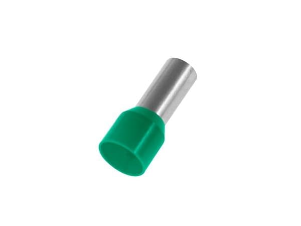 Pääteputki vihreä 0,34 mm2 pituus 12,4mm kuorintapituus 8mm reiän halkaisija Ø0,9/2,0 mm - (100 kpl)