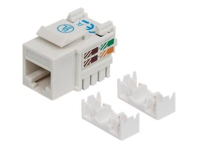 Intellinet Keystone Jack, Cat5e, UTP, Punch-down, White - Modulinnlegg - CAT 5e - UTP - RJ-45 - hvit