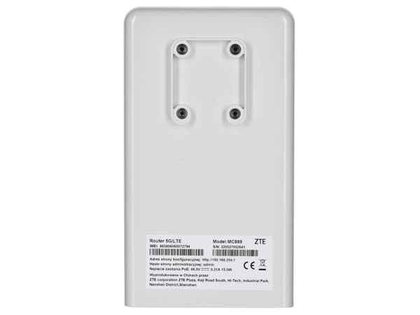 ZTE MC889, Mobilnettverksruter, Hvit, Nettverk, Kraft indikator, Signalstyrke, Wi-Fi, Gigabit Ethernet, 802.11a, 802.11b, 802.11g, Wi-Fi 4 (802.11n),