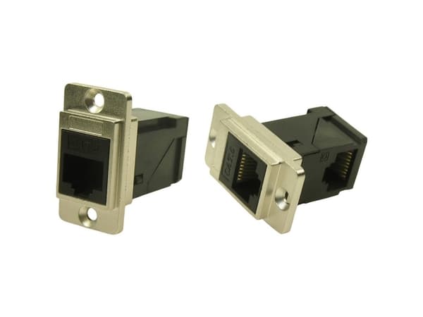 Cliff RJ-liitin CP30752M Adapteri, uppoasennus Nikkeli, musta 1 kpl