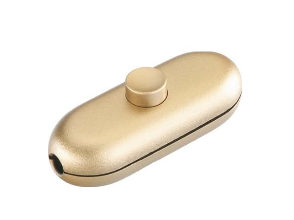Bachmann 924.027, Painonappikytkin, 1P, kultainen, 250 V, 81 mm, 32 mm