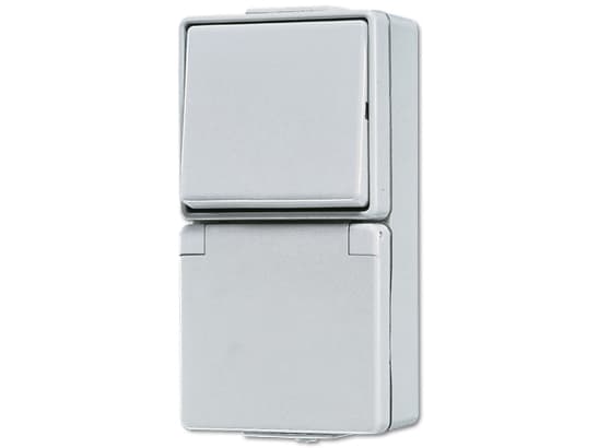 JUNG 676 W, Vippströmställare, Vit, 250 V, 10 A, 70 mm, 47 mm