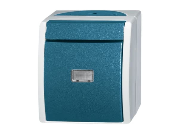 Busch-Jaeger 2621 W-53-206, 1P, Grønn, Hvit, 250 V, 10 A