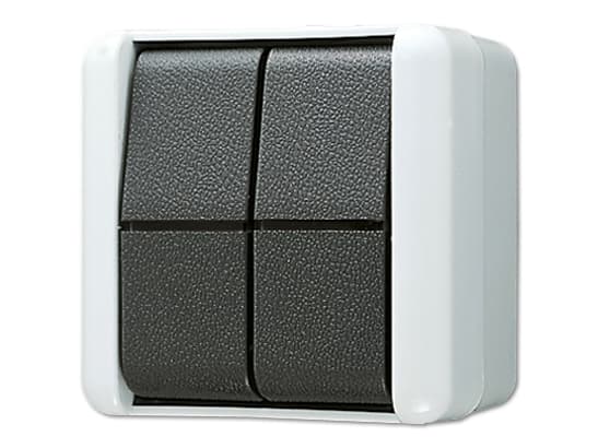 JUNG 805 W, 10 A, Sort, Hvit