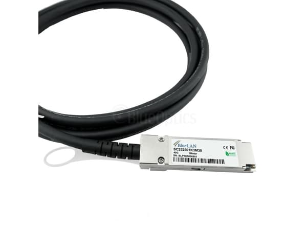 BlueOptics Q+DA0005-BL, 5 m, QSFP, QSFP, Hankjønn/hankjønn