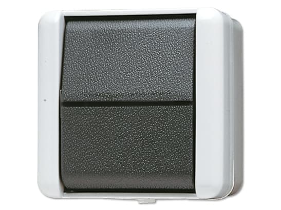 JUNG 807 W, Vippebryter, Koblet med ledninger (ikke trådløs), Termoplast, Sort, Hvit, IP44, 250 V