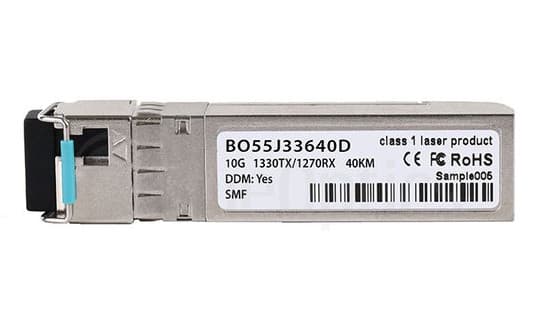 BlueOptics SFP-10G-BX-D-40KM-FR-BO, Fiberoptik, 10000 Mbit/s, SFP+, LC, BX-D, 40000 m