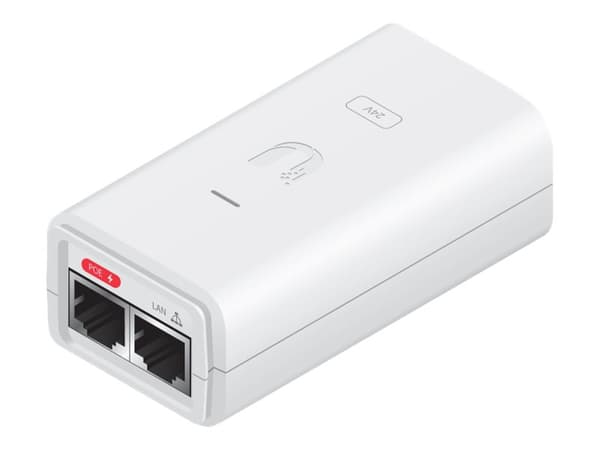 Ubiquiti Networks POE-24-12W-G-WH - Strömtillförsel - AC 100-240 V - 12 Watt - vit