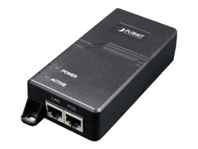 PLANET POE-163 - Strøminjektor - AC 100-240 V - 30 watt - utgangskontakter: 1 Sort