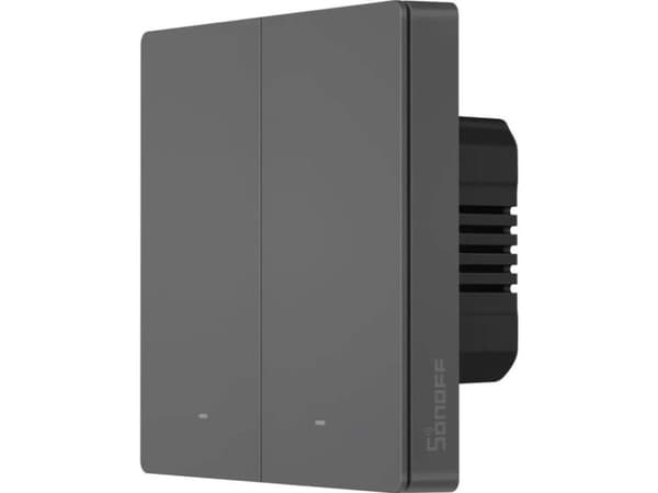 Sonoff M5-2C-86, Smartbryter, Koblet med ledninger (ikke trådløs), Polykarbonat (PC), Matt, Sort, Vegg
