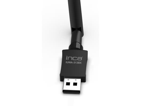 Inca IUWA-313BX, 5 dBi, 2,4 - 2,4835 GHz, IEEE 802.11i, IEEE 802.1x, 5 dBi, Sort, USB