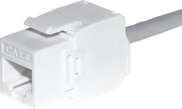 NetRack Keystone Jack RJ45 Kat. 5e UTP-modul, Netrack Verktøyfri, Hvit