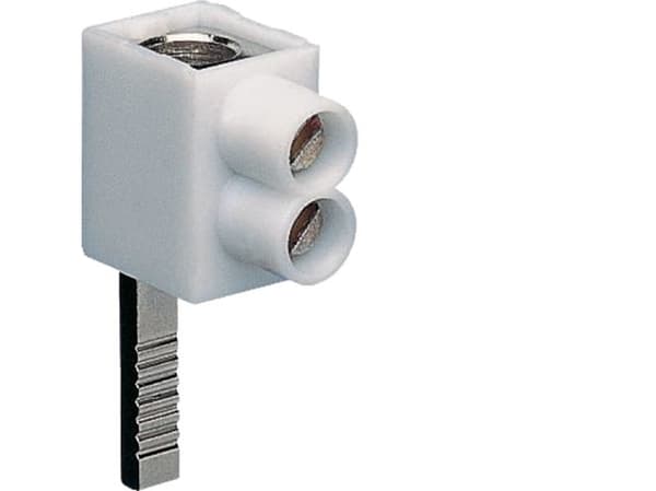Hager KF81A, Pinterminal, Rett, Hunkjønn, Hvit, 25 mm², 16 mm²