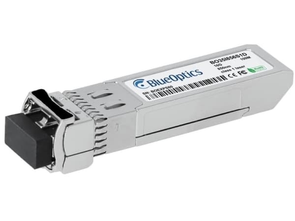 Atto SFPX-0016-R00 -yhteensopiva BlueOptics© SFP+ -lähetin lyhyen aallonpituuden multimode 16 Gigabitin nopeaan tiedonsiirtoon valokuituverkoissa. Tu