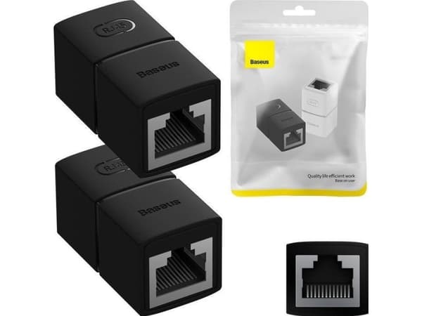 Network connector Ethernet cable connector RJ-45 Baseus AirJoy Series 2 pcs - black