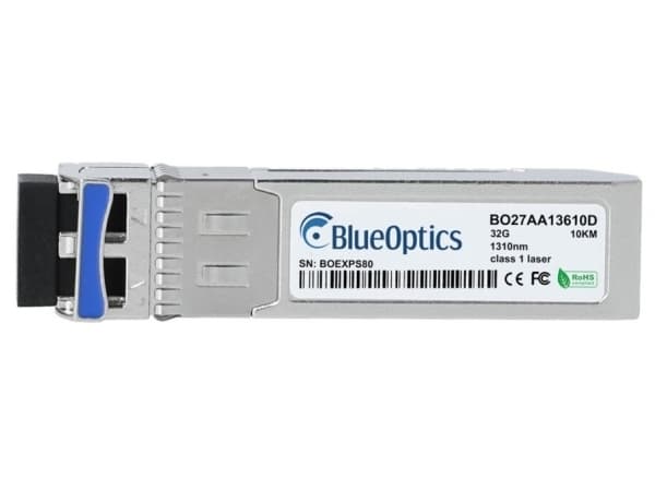 Atto SFPL-0032-R00 yhteensopiva BlueOptics© SFP28-lähetin 32 Gigabitin nopeaan tiedonsiirtoon valokuituverkoissa. Tukee 32 Gigabitin Fibre Channel -k