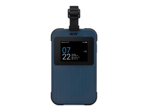 Acer Connect Enduro M3 5G Mobilt Wi-Fi, Mobilt nätverk modem/router, Blå, Polykarbonat (PC), Termoplastisk uretan (TPU), TFT, 6,1 cm (2,4"), 802.11a,