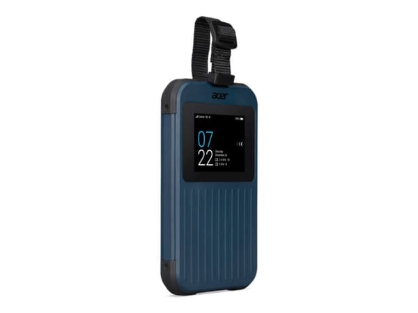 Acer Connect Enduro M3 5G Mobilt Wi-Fi, Mobilt nätverk modem/router, Blå, Polykarbonat (PC), Termoplastisk uretan (TPU), TFT, 6,1 cm (2,4"), 802.11a,