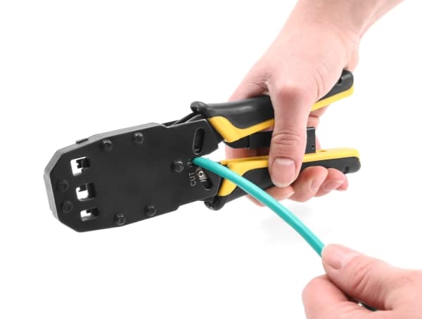 Delock - Krampeverktøy - universal, with wire stripper - svart, gul