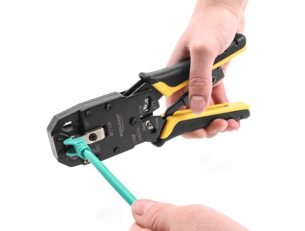 Delock - Krampeverktøy - universal, with wire stripper - svart, gul