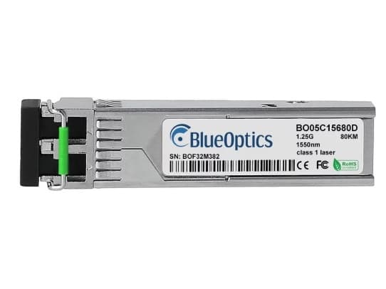 BlueOptics SFPZX-BO, Fiberoptik, 1250 Mbit/s, SFP, LC, 80000 m, 1550 nm