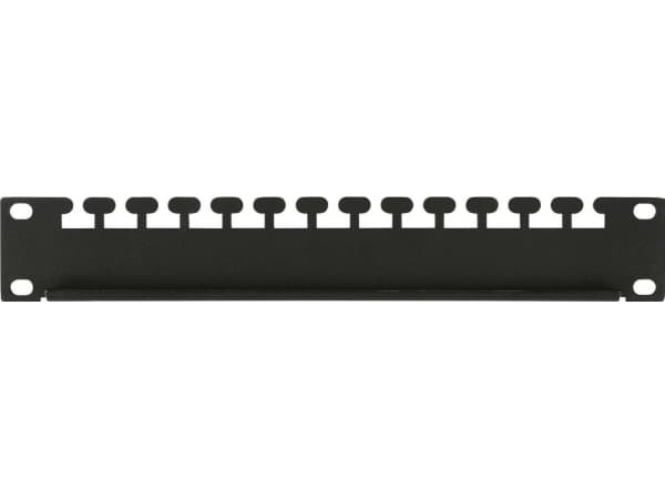 Lanview by Logon - Rackpanel för kabelhantering - svart, RAL 9005 - 1U - 19"