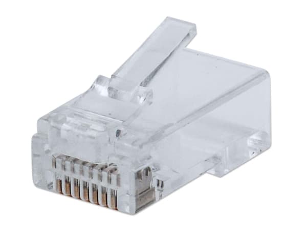 Intellinet 791090, RJ45, Transparent, Polykarbonat, Cat6, 22/24, Guld
