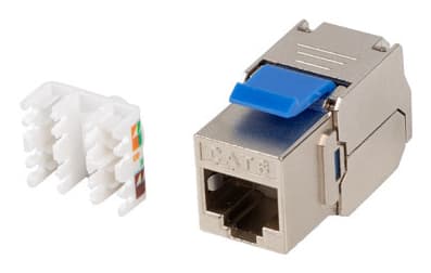 Lanberg KSFA-3000, litteä, sininen, hopea, RJ-45, LSA, naaras, fosfori/pronssi