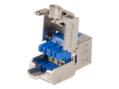 Lanberg KSFA-3000, litteä, sininen, hopea, RJ-45, LSA, naaras, fosfori/pronssi