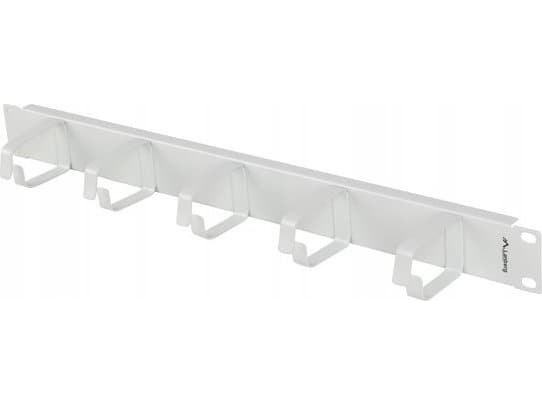 Lanberg - Rackkabelstyringspanel - RAL 7035, grå - 1U - 19"