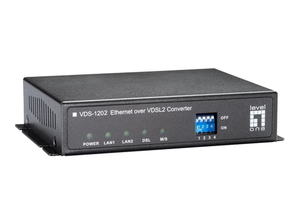 LevelOne VDS-1202 - Lokalt modem - 100Mb LAN, Ethernet over VDSL - 10Base-T, 100Base-TX - opp til 2 km
