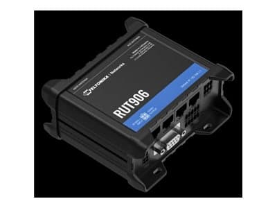Teltonika RUT906 - Trådløs ruter - WWAN 3-portssvitsj - RS-232, RS-485 2,4 GHz - 4G, 2G, 3G - DIN-skinnemonterbar