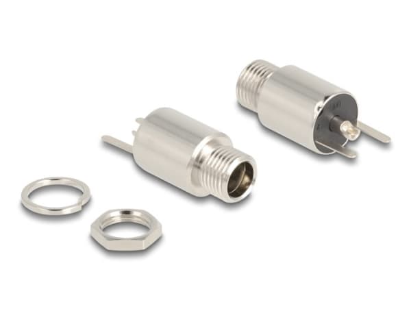 Delock - Elkontakt - DC-jack 5,5 mm x 12 mm (ID: 2,1 mm) (hona) skotyp - DC 20 V - 10 A