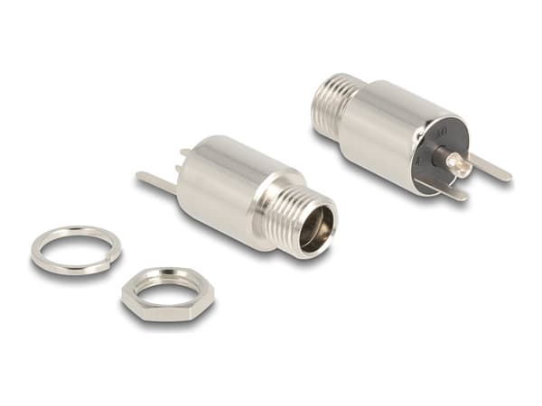 Delock - Elkontakt - DC-jack 5,5 mm x 12 mm (ID: 2,1 mm) (hona) skotyp - DC 20 V - 10 A