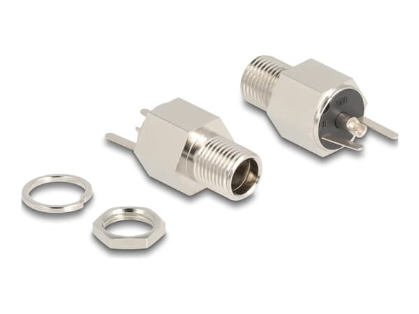 Delock - Strømkontakt - DC jack 5.5 mm x 12 mm (ID: 2.5 mm) (hunn) skott - DC 20 V - 9 A