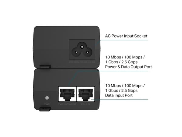 TP-Link Omada POE260S, 2,5 Gigabit Ethernet, Hurtigt Ethernet, Gigabit Ethernet, 10,100,1000,2500 Mbit/s, IEEE 802.3ab, IEEE 802.3af, IEEE 802.3at, I