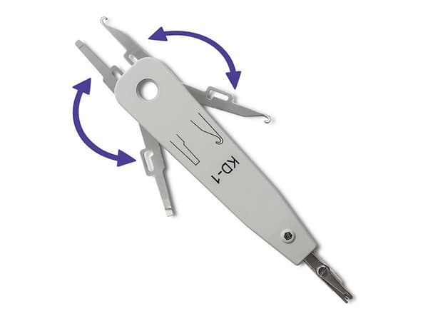 Qoltec - Kontaktinnføringsverktøy - for krone, LSA, keystone connectors - grå