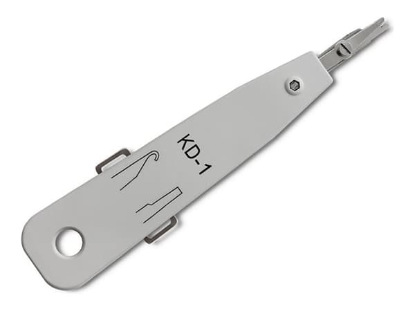 Qoltec - Kontaktinnføringsverktøy - for krone, LSA, keystone connectors - grå