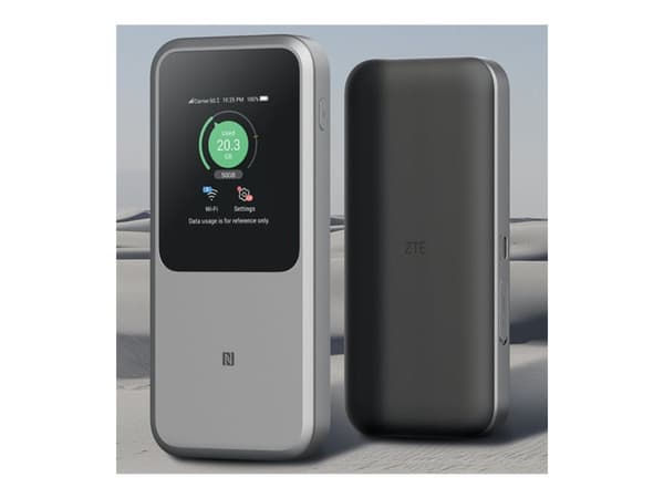 ZTE MU5120 - Trådlös router - WWAN 5G - Wi-Fi 6 - Dubbelband - 4G, 5G Svart