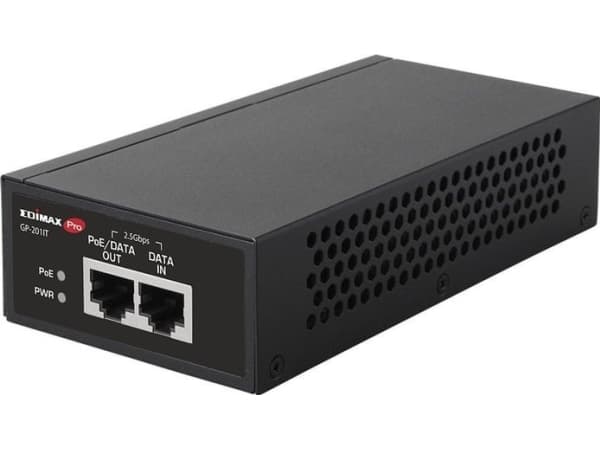 Edimax GP-201IT, 2.5 Gigabit Ethernet, Fast Ethernet, Gigabit Ethernet, 10,100,1000,2500 Mbit/s, IEEE 802.3, IEEE 802.3ab, IEEE 802.3af, IEEE 802.3an