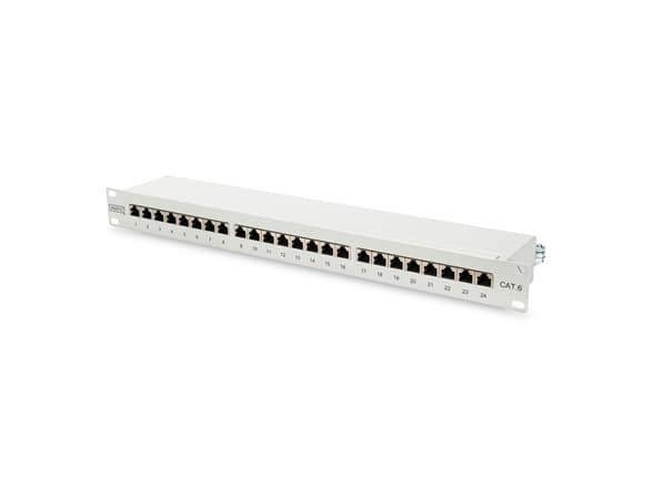 Digitus CAT 6 Class E, RJ-45, Cat6, Harmaa, Telinekiinnitys, 1U, LSA