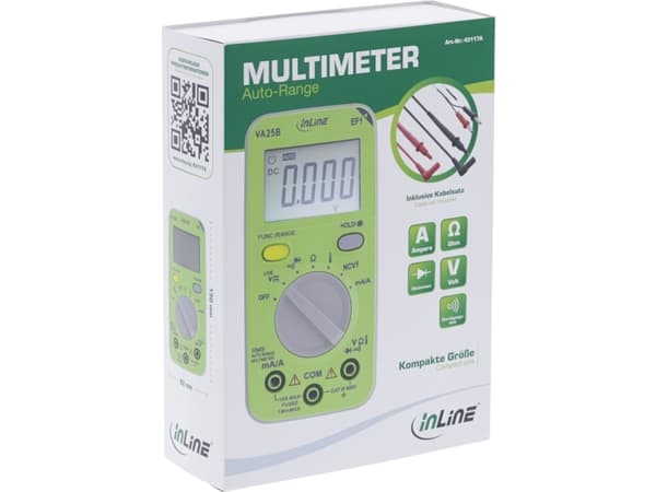 InLine 43117A, LCD, 44 x 30 mm, batterier, AAA, 1,5 V, 62 mm